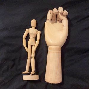 2Pc Art Practice Mannequin Full Body and Hand